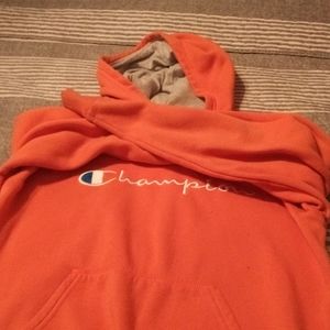 Champion orange hoodie Kids large boys